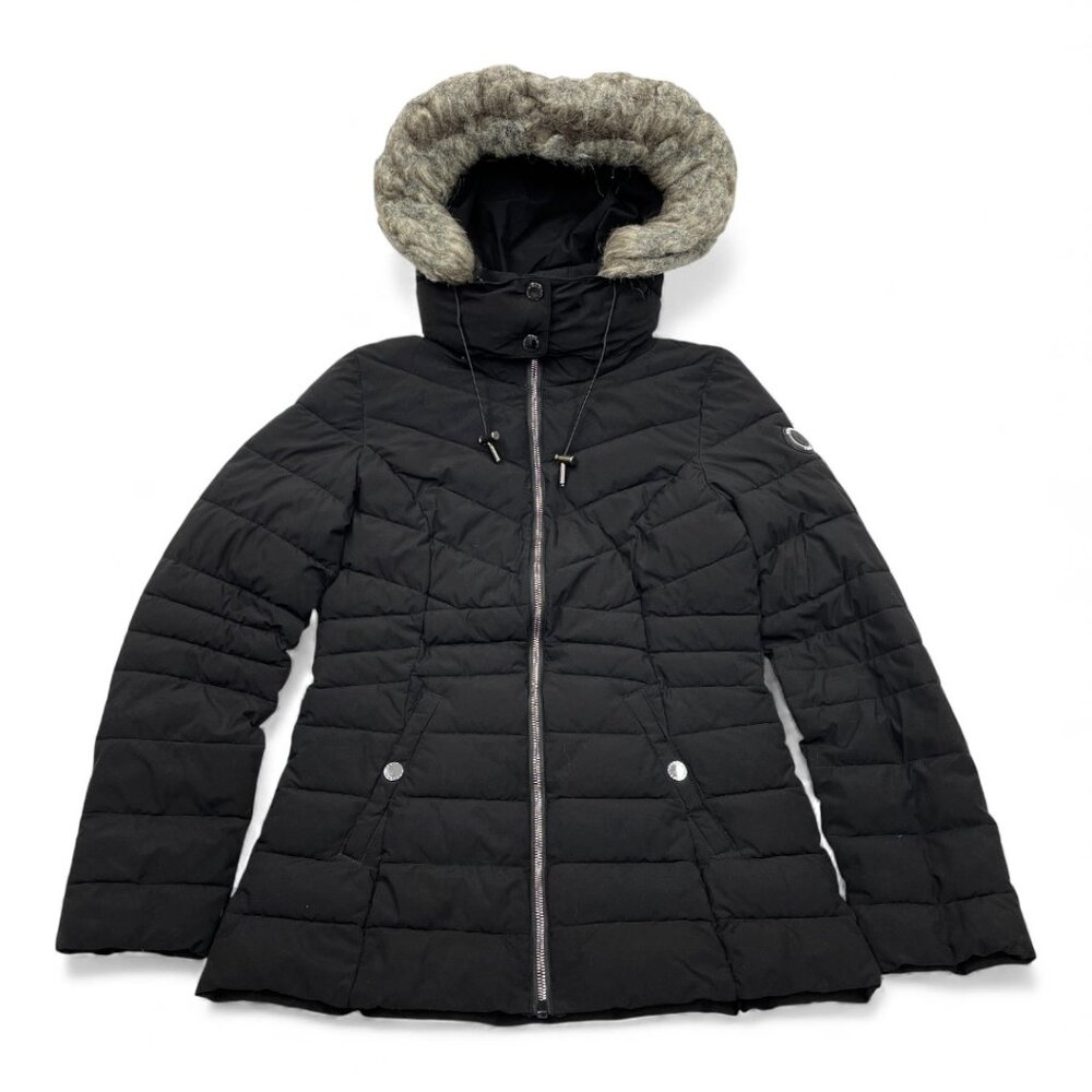 Nautica Black Hooded Puffer Removable Hood Winter Coat Jacket Women's XS